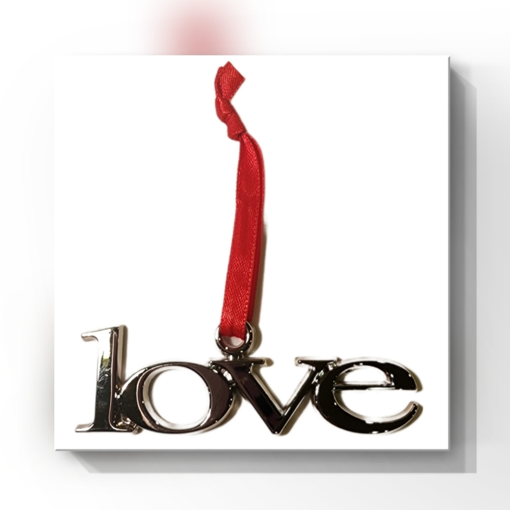 Silver Love Ornament
